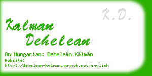 kalman dehelean business card